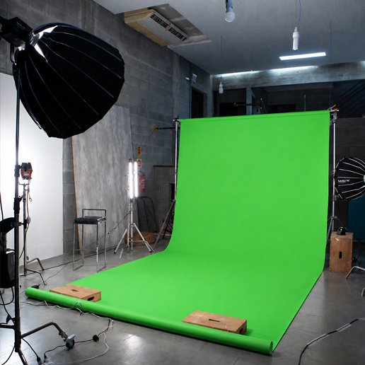FUNDO CHROMA KEY VERDE MEIA DIÁRIA COM LUZES